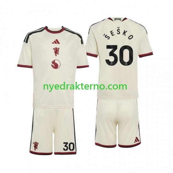 Manchester United Fotballdrakt Benjamin Sesko 30 Barn Tredjedraktsett 2026-2027 Kortermet