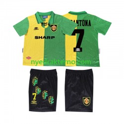 Manchester United Fotballdrakt CANTONA 7 1992 Retro Barn Tredjedraktsett 1994 Kortermet