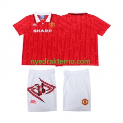 Manchester United Fotballdrakt 1993 Retro Barn Hjemmedraktsett 1994 Kortermet