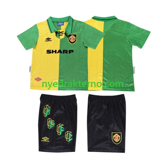 Manchester United Fotballdrakt 1992 Retro Barn Tredjedraktsett 1994 Kortermet