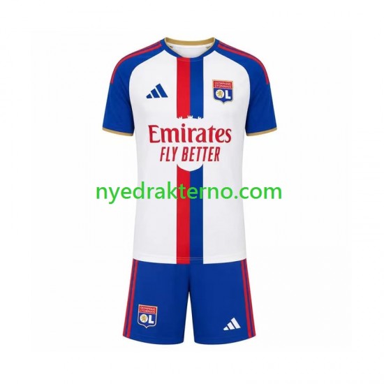 Olympique Lyonnais Fotballdrakt Barn Bortedraktsett 2026-2027 Kortermet