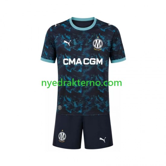 Olympique de Marseille Fotballdrakt Barn Bortedraktsett 2026-2027 Kortermet