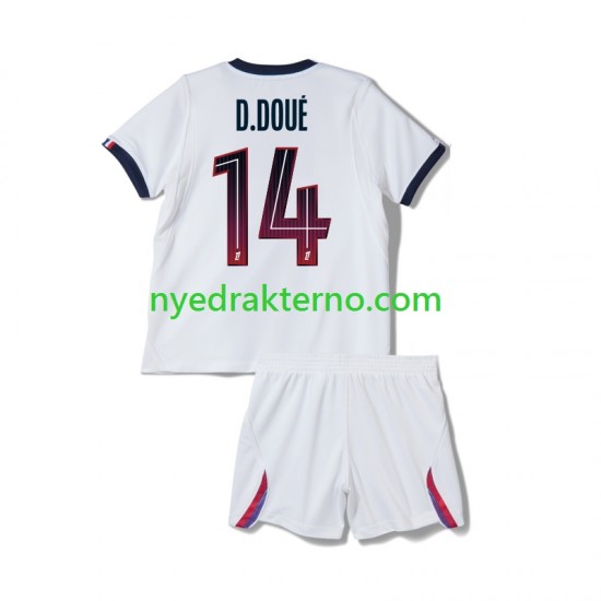 Paris Saint-Germain Fotballdrakt Desire Doue 14 Barn Bortedraktsett 2026-2027 Kortermet