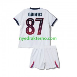 Paris Saint-Germain Fotballdrakt Joao Neves 87 Barn Bortedraktsett 2026-2027 Kortermet