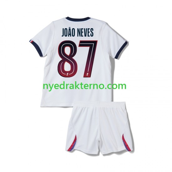 Paris Saint-Germain Fotballdrakt Joao Neves 87 Barn Bortedraktsett 2026-2027 Kortermet