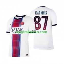 Paris Saint-Germain Fotballdrakt Joao Neves 87 Herre Bortedraktsett 2026-2027 Kortermet