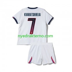 Paris Saint-Germain Fotballdrakt Khvicha Kvaratskhelia 7 Barn Bortedraktsett 2026-2027 Kortermet