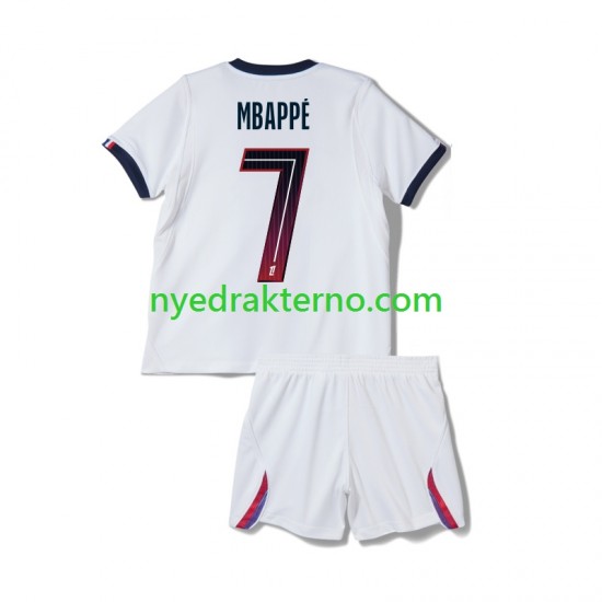 Paris Saint-Germain Fotballdrakt Mbappé Kylian 7 Barn Bortedraktsett 2026-2027 Kortermet
