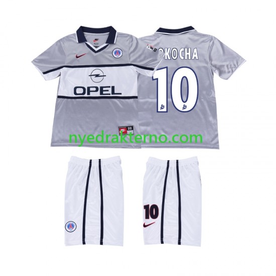 Paris Saint-Germain Fotballdrakt OKOCHA 10 2000 2001 Retro Barn Bortedraktsett Kortermet