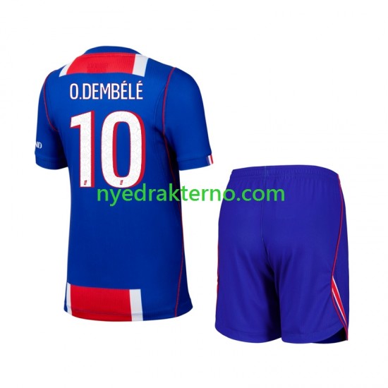 Paris Saint-Germain Fotballdrakt Ousmane Dembele 10 Barn Hjemmedraktsett 2026-2027 Kortermet
