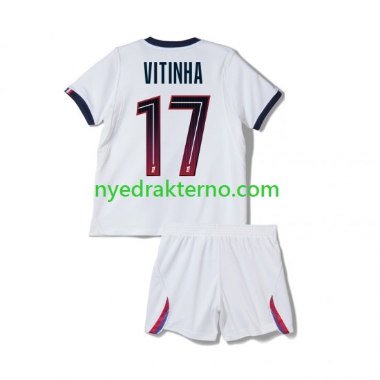 Paris Saint-Germain Fotballdrakt Vitinha 17 Barn Bortedraktsett 2026-2027 Kortermet