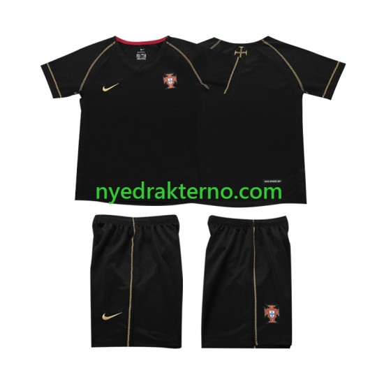 Portugal Fotballdrakt Retro Barn Bortedraktsett 2006 Kortermet