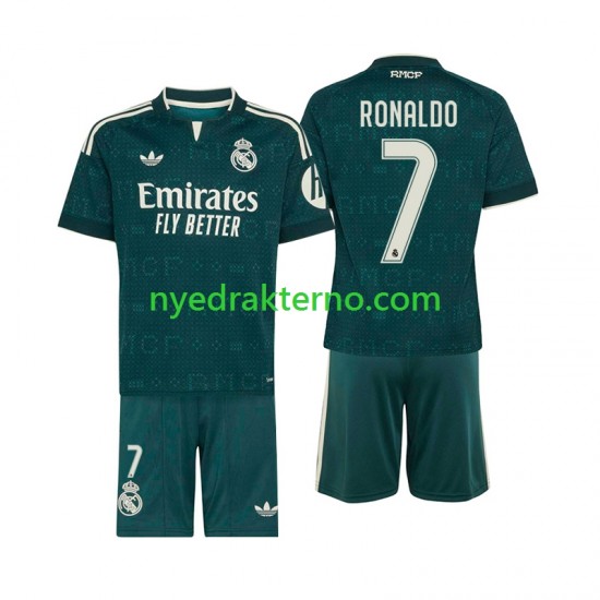 Real Madrid Fotballdrakt Cristiano Ronaldo 7 Barn Bortedraktsett 2026-2027 Kortermet