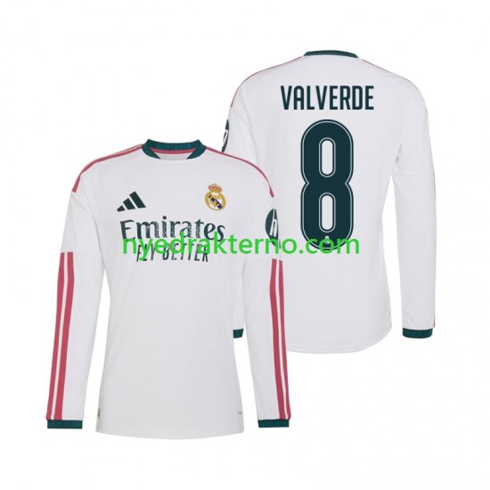 Real Madrid Fotballdrakt Federico Valverde 8 Herre Hjemmedraktsett 2026-2027 Langermet