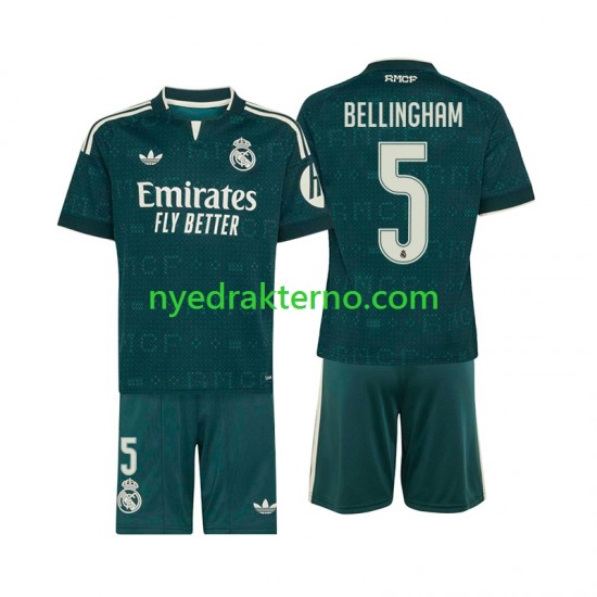 Real Madrid Fotballdrakt Jude Bellingham 5 Barn Bortedraktsett 2026-2027 Kortermet