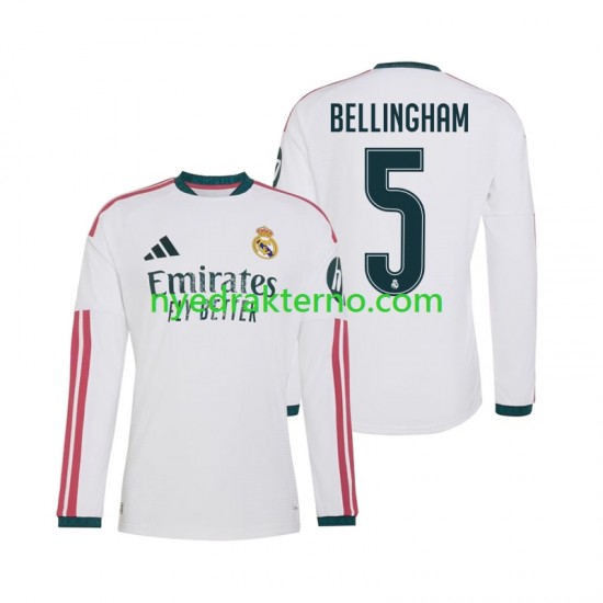 Real Madrid Fotballdrakt Jude Bellingham 5 Herre Hjemmedraktsett 2026-2027 Langermet