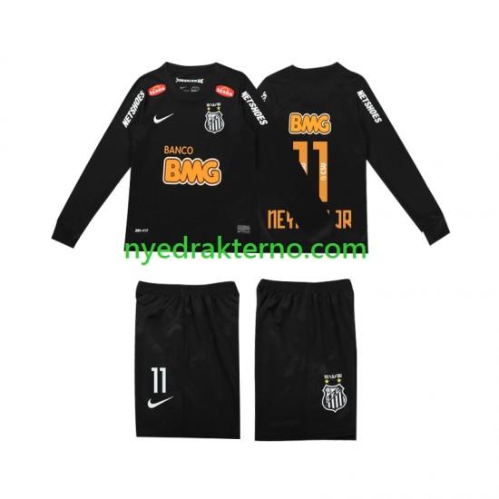 Fotballdrakt Santos NEYMAR JR 11 Classic 2012 2013 Retro Barn Bortedraktsett Langermet