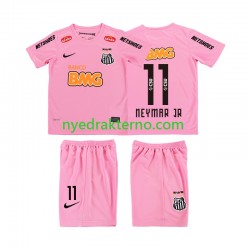 Fotballdrakt Santos Neymar JR 11 2012 2013 Retro Barn Fjerdedraktsett Kortermet