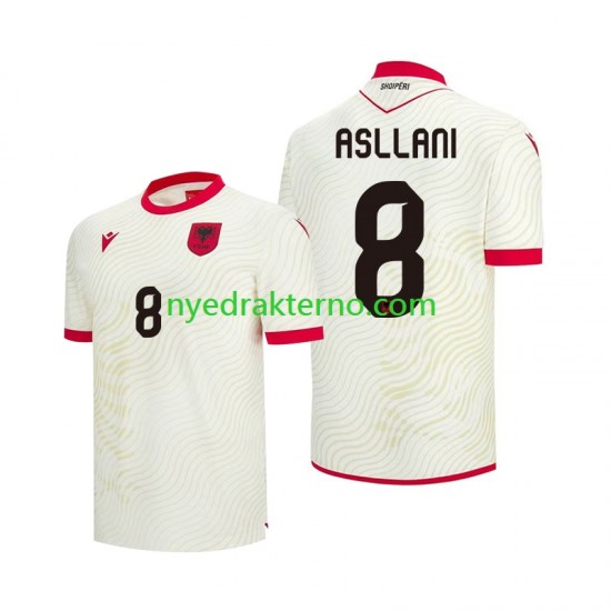 Albania Fotballdrakt Kristjan Asllani 8 Herre Bortedraktsett Fotball-VM 2026 Kortermet