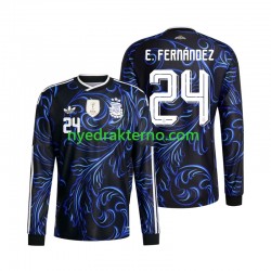 Argentina Fotballdrakt Enzo Fernandez 24 Herre Bortedraktsett Fotball-VM 2026 Langermet