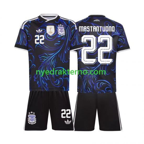 Argentina Fotballdrakt Franco Mastantuono 22 Barn Bortedraktsett Fotball-VM 2026 Kortermet
