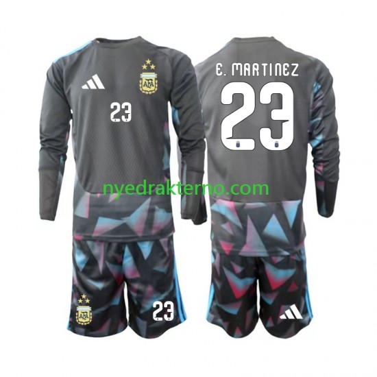 Argentina Fotballdrakt Emiliano Martinez 23 Keeper Barn Hjemmedraktsett Fotball-VM 2026 Langermet