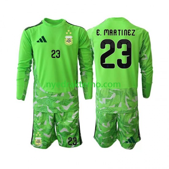 Argentina Fotballdrakt Emiliano Martinez 23 Keeper Barn Tredjedraktsett Fotball-VM 2026 Langermet