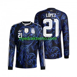 Argentina Fotballdrakt Jose Manuel Lopez 21 Herre Bortedraktsett Fotball-VM 2026 Langermet