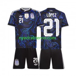 Argentina Fotballdrakt Jose Manuel Lopez 21 Barn Bortedraktsett Fotball-VM 2026 Kortermet