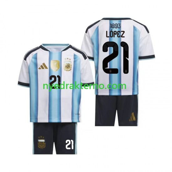 Argentina Fotballdrakt Jose Manuel Lopez 21 Barn Hjemmedraktsett Fotball-VM 2026 Kortermet