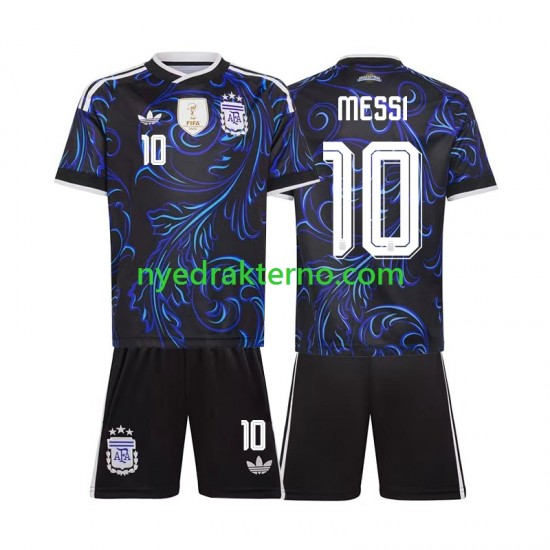 Argentina Fotballdrakt Lionel Messi 10 Barn Bortedraktsett Fotball-VM 2026 Kortermet