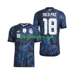 Argentina Fotballdrakt Nico Paz 18 Herre Bortedraktsett Fotball-VM 2026 Kortermet