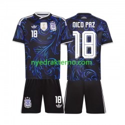 Argentina Fotballdrakt Nico Paz 18 Barn Bortedraktsett Fotball-VM 2026 Kortermet