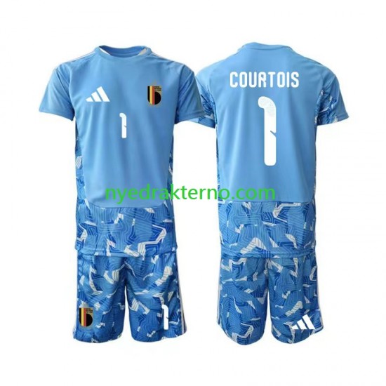 Belgia Fotballdrakt Thibaut Courtois 1 Keeper Barn Hjemmedraktsett Fotball-VM 2026 Kortermet