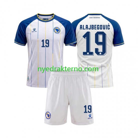 Bosnia Hercegovina Fotballdrakt Kerim Alajbegovic 19 Barn Bortedraktsett Fotball-VM 2026 Kortermet