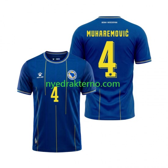 Bosnia Hercegovina Fotballdrakt Tarik Muharemovic 4 Herre Hjemmedraktsett Fotball-VM 2026 Kortermet