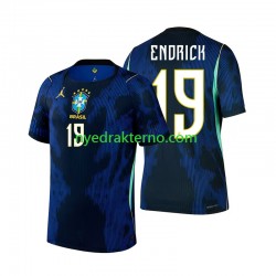 Brasil Fotballdrakt Endrick 19 Herre Bortedraktsett Fotball-VM 2026 Kortermet