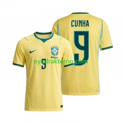 Brasil Fotballdrakt Matheus Cunha 9 Herre Hjemmedraktsett Fotball-VM 2026 Kortermet