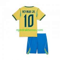 Brasil Fotballdrakt Neymar JR 10 Barn Hjemmedraktsett Fotball-VM 2026 Kortermet