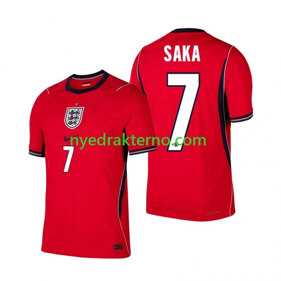 England Fotballdrakt Bukayo Saka 7 Herre Bortedraktsett Fotball-VM 2026 Kortermet