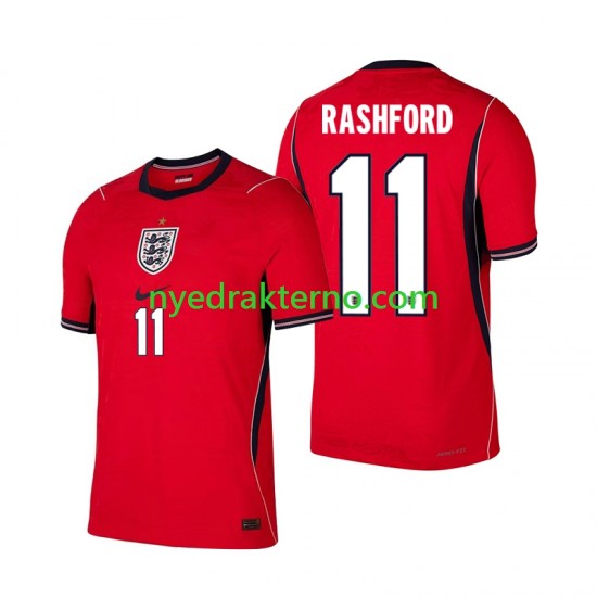 England Fotballdrakt Marcus Rashford 11 Herre Bortedraktsett Fotball-VM 2026 Kortermet