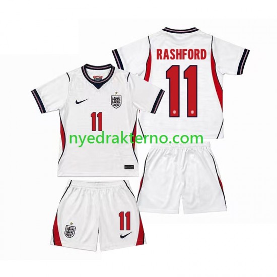 England Fotballdrakt Marcus Rashford 11 Barn Hjemmedraktsett Fotball-VM 2026 Kortermet