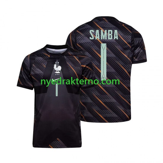 Frankrike Fotballdrakt Brice Samba 1 Keeper Herre Hjemmedraktsett Fotball-VM 2026 Kortermet