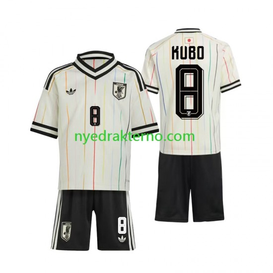 Japan Fotballdrakt Kubo 8 Barn Bortedraktsett Fotball-VM 2026 Kortermet