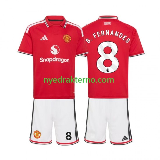 Manchester United Fotballdrakt Bruno Fernandes 8 Barn Hjemmedraktsett 2026-2027 Kortermet