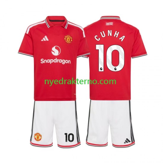 Manchester United Fotballdrakt Matheus Cunha 10 Barn Hjemmedraktsett 2026-2027 Kortermet