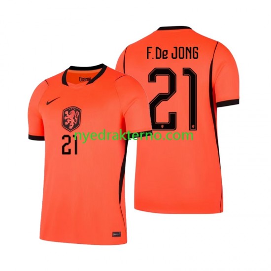 Nederland Fotballdrakt Frenkie de Jong 21 Herre Hjemmedraktsett Fotball-VM 2026 Kortermet