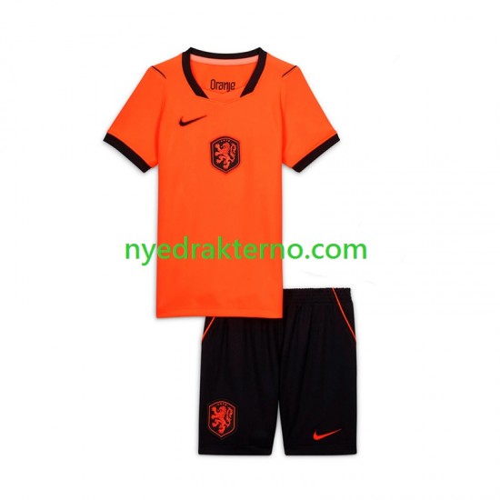 Nederland Fotballdrakt Barn Hjemmedraktsett Fotball-VM 2026 Kortermet