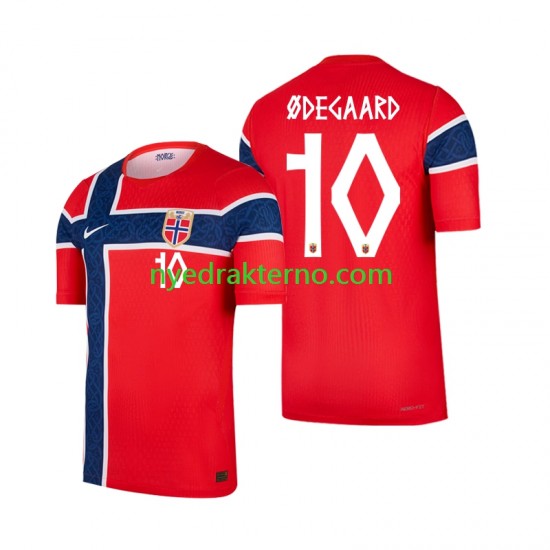 Norge Fotballdrakt Martin Odegaard 10 Herre Hjemmedraktsett Fotball-VM 2026 Kortermet