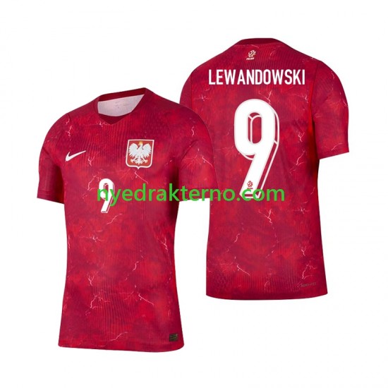Polen Fotballdrakt Robert Lewandowski 9 Herre Bortedraktsett 2026 Kortermet